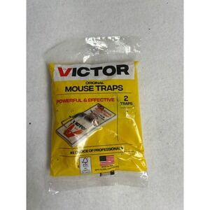 Pest Control Victor Unisex 2 Pack Yellow Original Wood Snap Mouse Traps M150